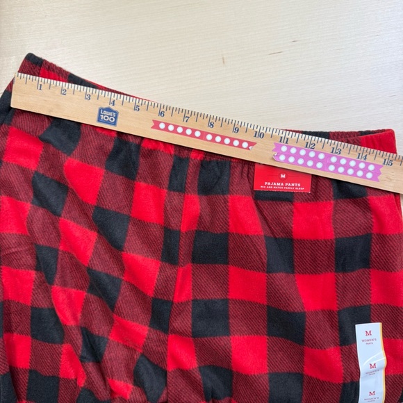 Wondershop Women’s Medium Fleece Buffalo Check Plaid Pull On Pajamas Red/Black - Picture 6 of 7